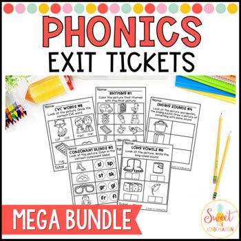 Phonics Exit Tickets For The Year Bundle Phonics Quick Check Assessment