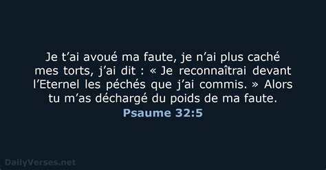 Psaume 32 5 Verset De La Bible BDS DailyVerses Net