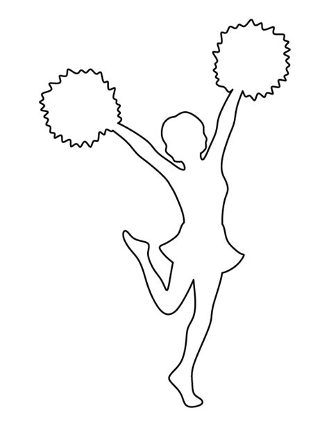 Cheerleader Pattern Use The Printable Outline For Crafts Creating