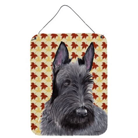 Scottish Terrier Fall Leaves Portrait Wall Or Door Hanging Prints 16hx12w Smith’s Food And Drug