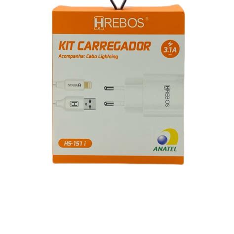 Carregador Completo HrebosPara Iphone KaBuM