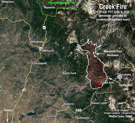 Creek Fire Reaches Mammoth Pool Reservoir Military Helicopters Rescue