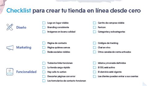 Checklist para crear una tienda en línea desde cero