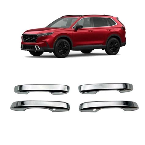 4Pcs Carbon Fiber Car Exterior Side Door Handle Frame Cover Trim For