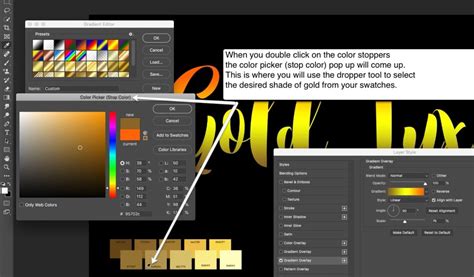 Cara Membuat Tulisan Warna Emas Di Photoshop Ide Perpaduan Warna Images