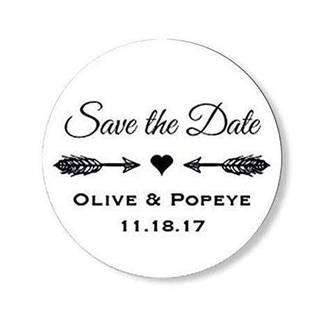 Arrow Save The Date Stickers Rustic Wedding Save The Date