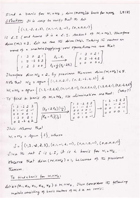 Ma 106 Complete Notes Ma106 Linear Algebra Iitb Thinkswap