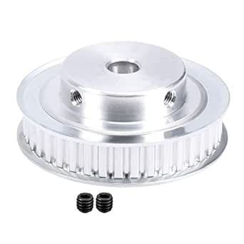 Sourcing Map Aluminum XL 40 Teeth 12mm Bore Timing Belt Pulley Flange