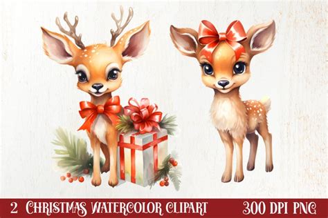 Christmas Farm Animals Clipart Bundle, Christmas Farm Animal