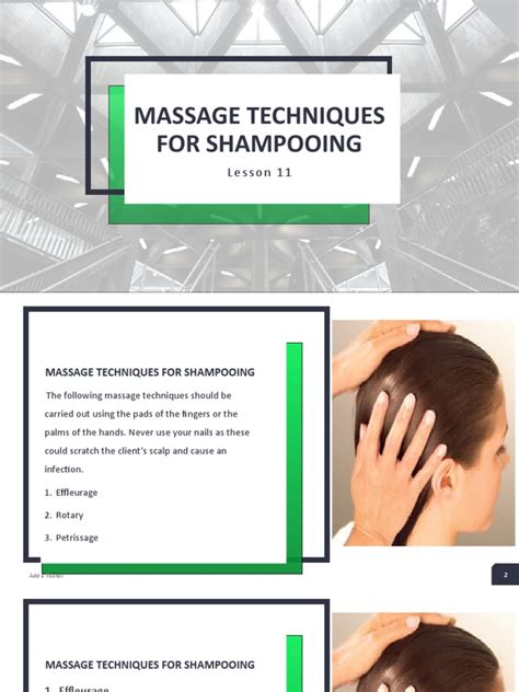 A Guide to Effective Massage Techniques for Shampooing Hair | PDF | Massage | Finger