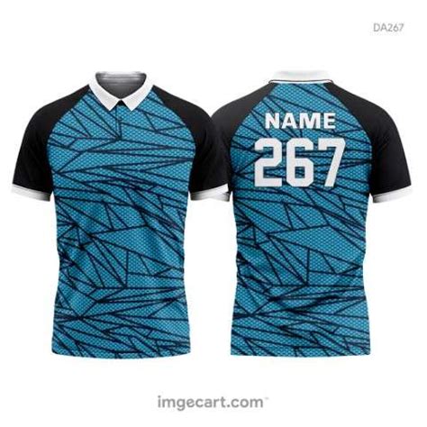 Football Jersey Design Blue with black Pattern - imgecart