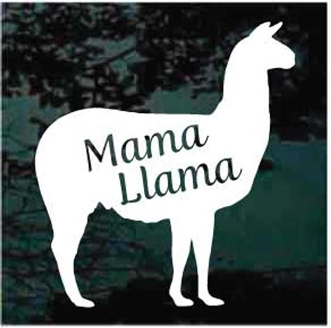 Mama Llama Car Decals And Window Stickers Decal Junky