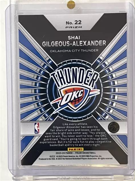 2023 24 PANINI PRIZM Pallacanestro Shai Gilgeous Alexander Dominance