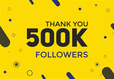 500k Followers Thank You Colorful Celebration Template Social Media