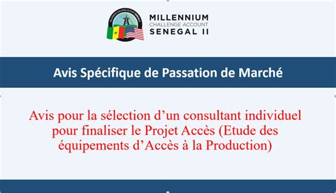 Avis pour la Sélection dun Consultant individuel pour finaliser le