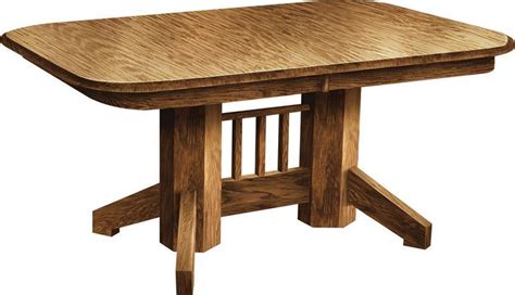 Mission Double Pedestal Table From Dutchcrafters