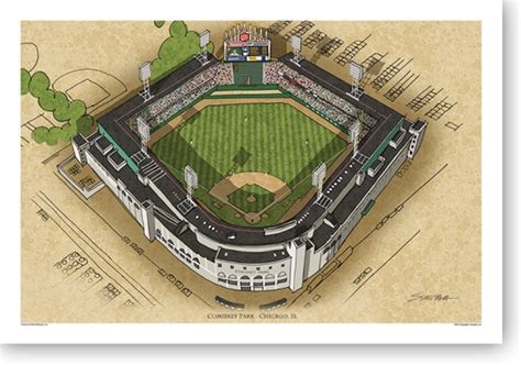 Comiskey Park - Chicago White Sox Print - the Stadium Shoppe