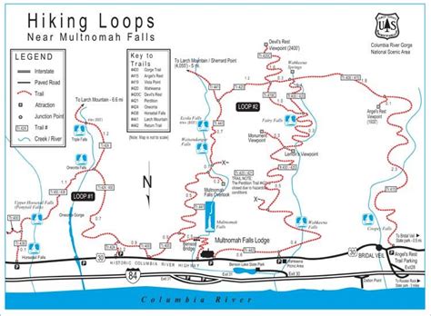 Multnomah Falls Trail Map