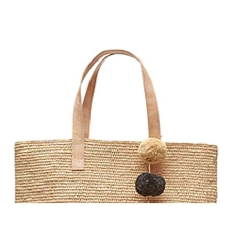 Mar Y Sol Bags Mar Y Sol Womens Montauk Color Block Raffia Tote Bag