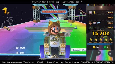 Mario Kart Tour New Year S Tour Pauline Cup 3DS Rainbow Road R T