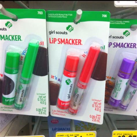 Girl Scout Cookie Flavored Chapstick And Lip Gloss Flavored Lip Balm