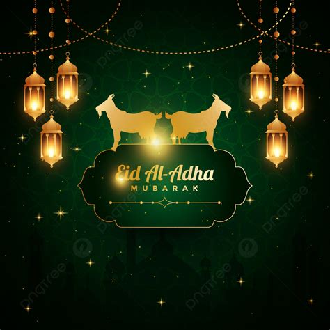 Festival Green Eid Al Adha Mubarak Beautiful Islamic Background Eid Ai