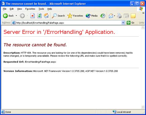 Errors In Your Aspnet Code Dont Throw A Fit Throw An Exception