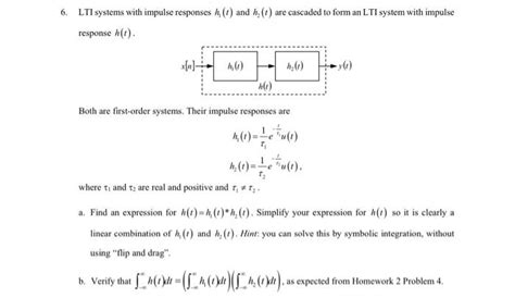 Solved Lti Systems With Impulse Responses H1t And H2t