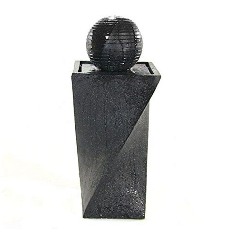 Sunnydaze Black Ball Solar On Demand Fountain With Led Light Inch