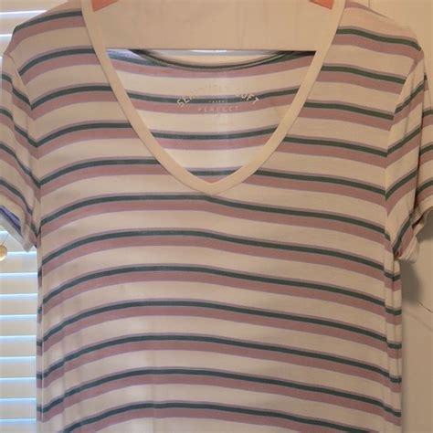 Aeropostale Tops Aero Seriously Soft Striped V Neck Tee Poshmark