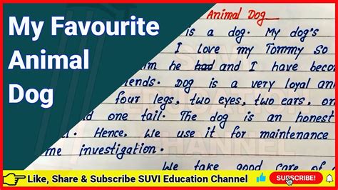 My Favourite Animal Dog 🐕 Write English Essay On My Favourite Animal