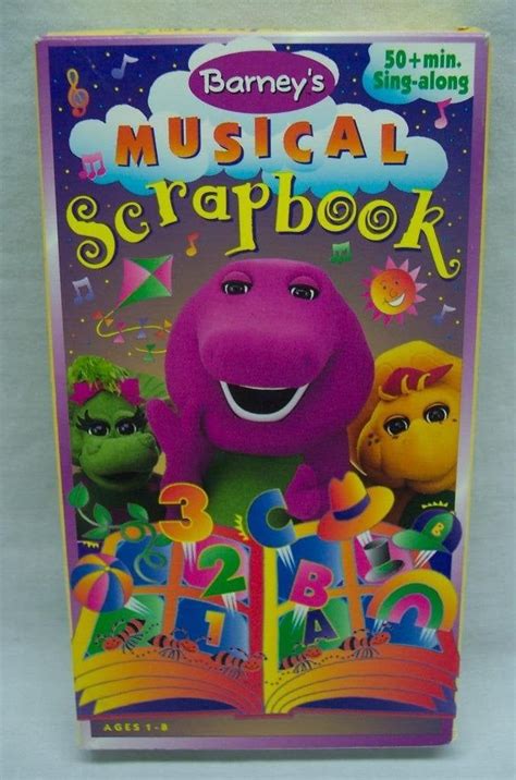 Vintage 1997 BARNEY S Musical Scrapbook VHS Video Movie Dinosaur Etsy