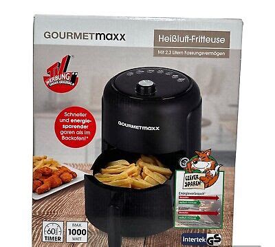 Heißluftfritteuse GourmetMAXX 2 3L Heißluft Ofen Grill Friteuse 1000W