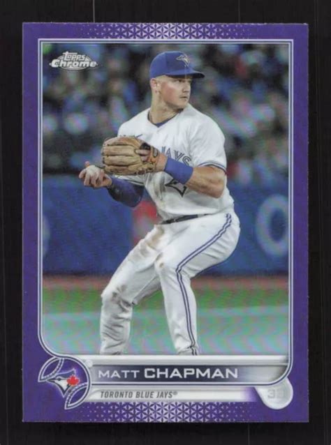 Matt Chapman Topps Chrome Update R Fracteur Violet Toronto Blue