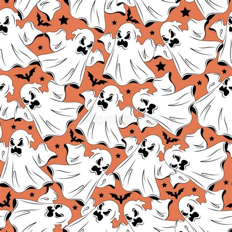 Colorful ghosts. Vector stock vector. Illustration of pattern - 118960217