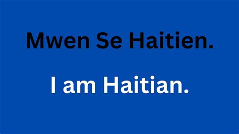 200 Phrases Haitian Creole English Youtube