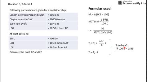 Draught Calculations Youtube