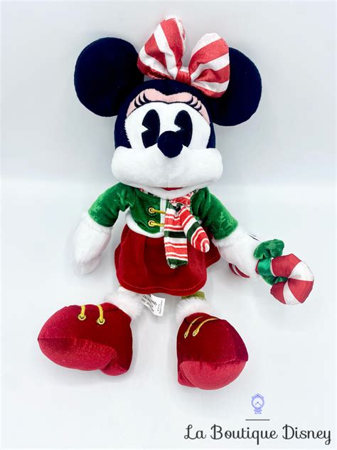 Peluche Minnie Mouse Noël 2022 Disneyland Paris Disney sucre d orge