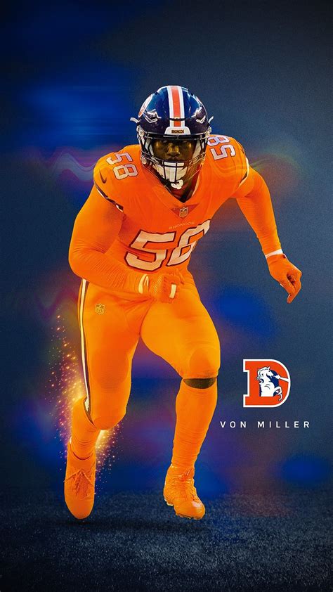 Von Miller Broncos Color Rush | Denver broncos, Broncos color rush ...