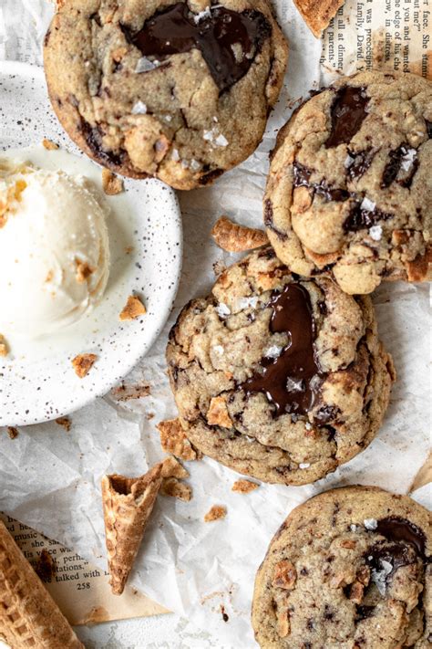 Gooey Chocolate Chunk Ice Cream Cone Cookies Simply Unbeetable