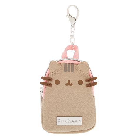 Pusheen® Mini Backpack Keychain Clip Gray Claires Us