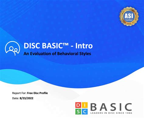 Start Your Free Disc Assessment