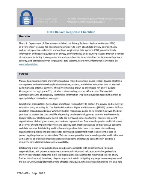 Data Breach Response Checklist