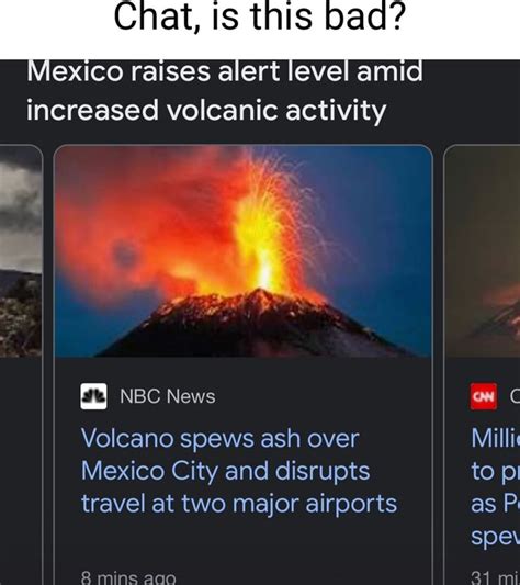 Chat Is This Oad Mexico Raises Alert Level Amid Increased Volcanic