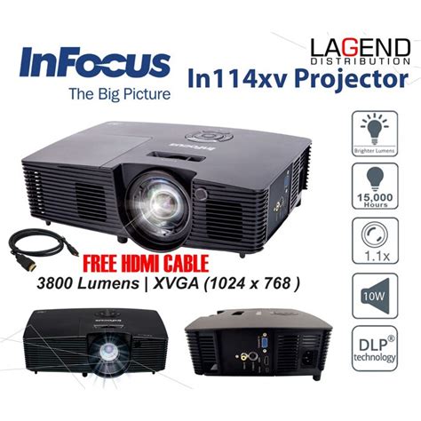 InFocus IN114xv Projector XGA 1024 X 768 Resolution 3800 Lumens