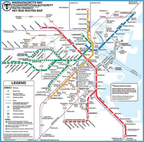 Boston Subway Map - TravelsFinders.Com