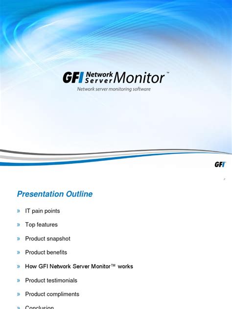 Gfi Network Monitoring Ppt Server Computing Telecommunications