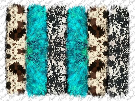 Turquoise Western Cowhide Background Png Cowhide Brush Strokes Png