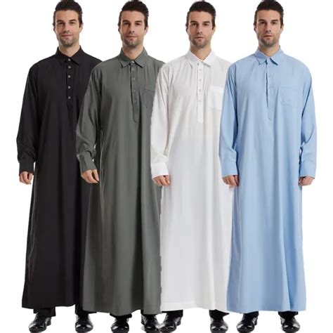 MEN ABAYA KAFTAN Muslim Saudi Arab Dishdasha Thobe Robe Jubba Thoub