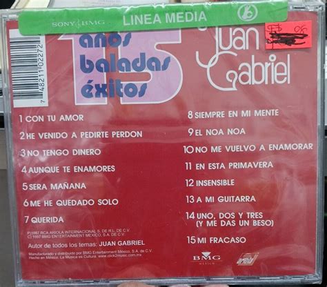 Juan Gabriel Anos Baladas Exitos Cd Brand New Still